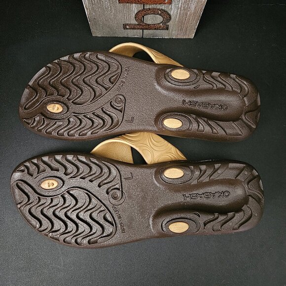 Okabashi Women's Flip Flops Made in USA Size L (9.5-10.5) - Picture 3 of 11
